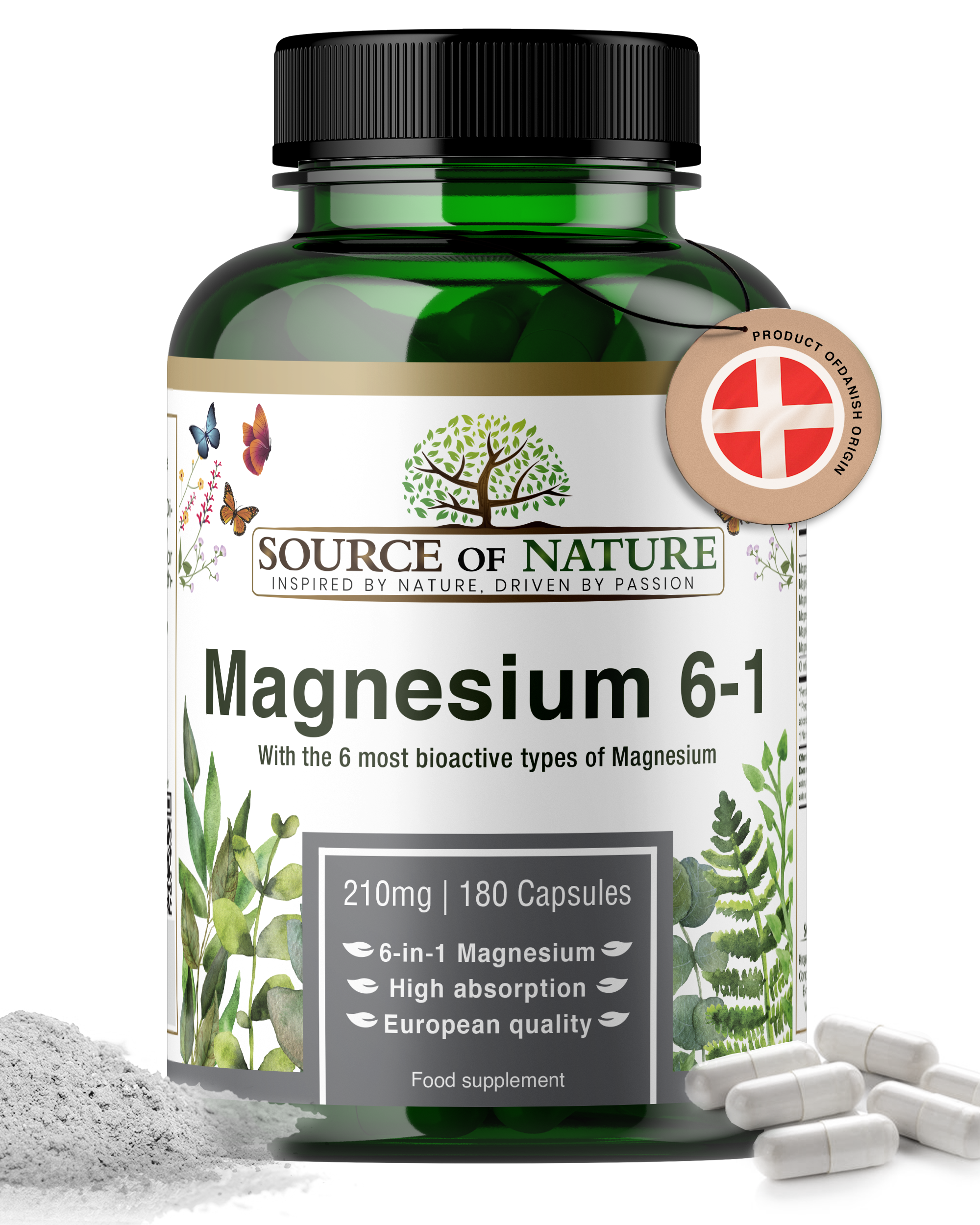 Magnesio 6-in-1 420mg | 180 Capsule | Fornitura per 3 mesi